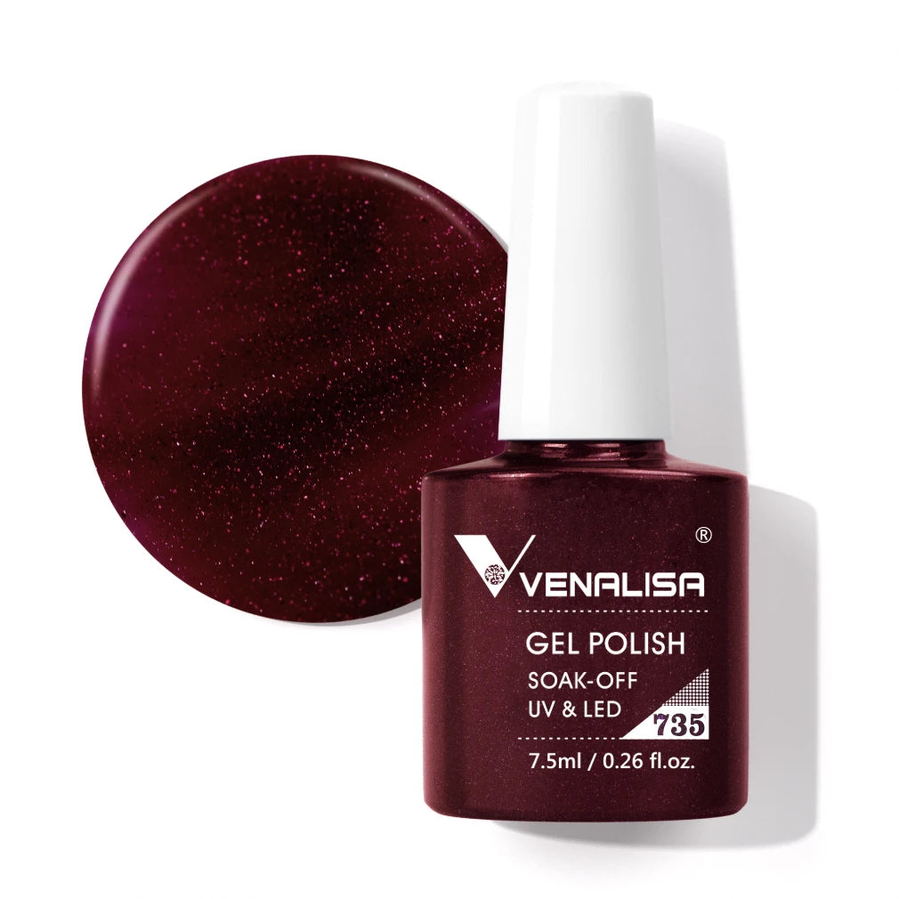 VENALISA 7,5ml Holographischer Camouflage UV-Gel-Lack – Glitzernd, langanhaltend, soak-off