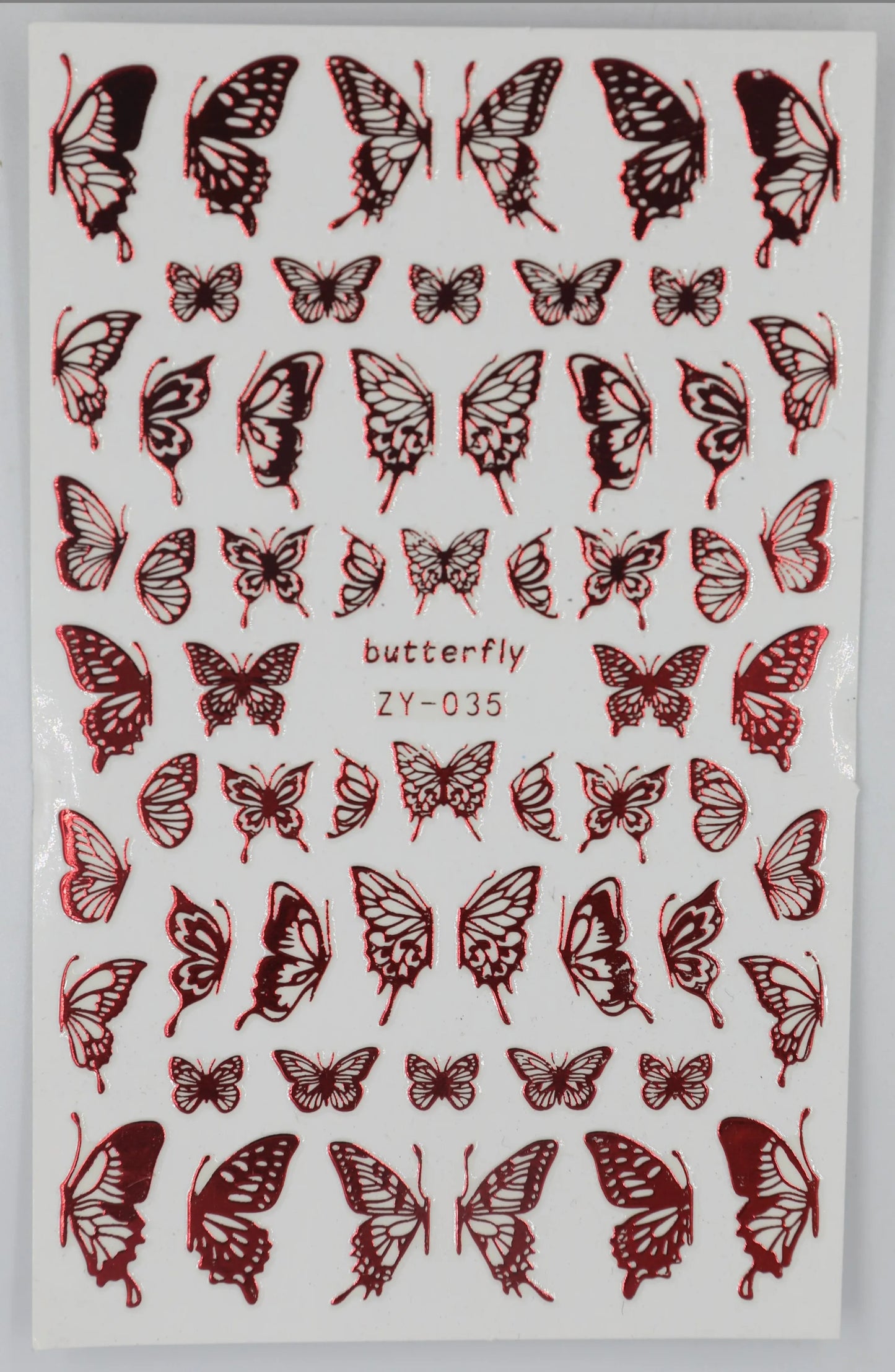 Holografische Schmetterlings-Sticker – 5 Farben, Laser-Effekt, selbstklebend
