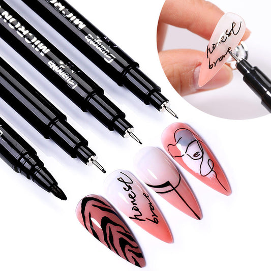 Nagel bürste 3D Fluoresent Marker Graffiti Stift zeichnung Nagellack stift