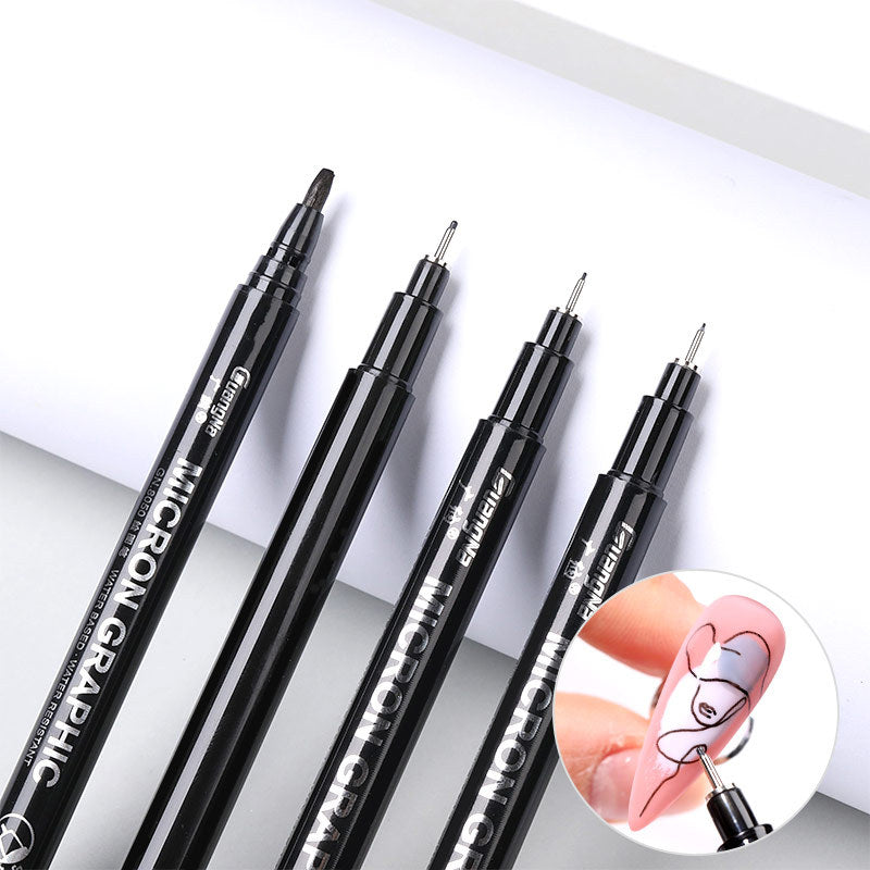 Nagel bürste 3D Fluoresent Marker Graffiti Stift zeichnung Nagellack stift