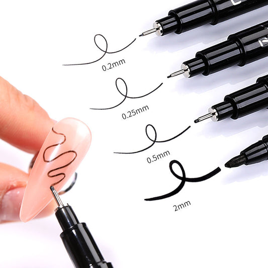 Nagel bürste 3D Fluoresent Marker Graffiti Stift zeichnung Nagellack stift