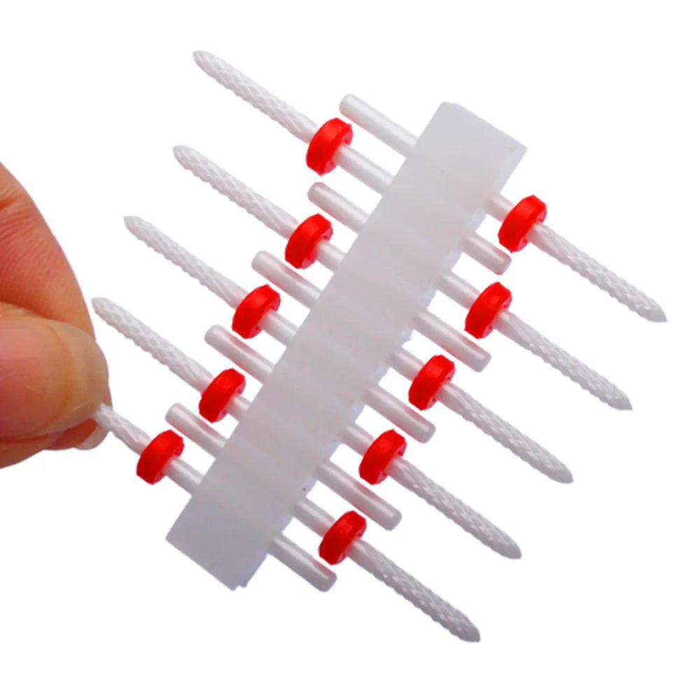 10tlg. Fräser Set für Maniküre – Hartmetall & Keramik Bits, Gel Entferner & Schleifer für elektrische Nagelfeilen
