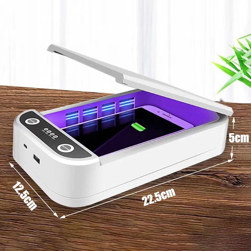 UV Desinfektionsbox mit Wireless Charger – 9W für Handy & Werkzeuge