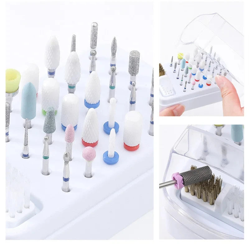 30-Loch Fräser-Organizer – Staubdichte Aufbewahrungsbox für Nailart-Bits & Aufsätze