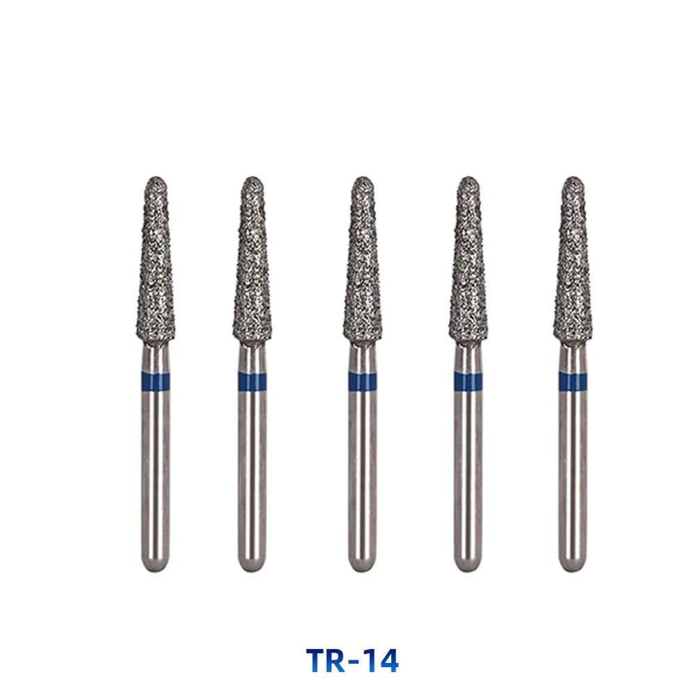 AZDENT Dental Diamantbohrer – 5 Stück, FG 1.6 mm, Medium für Turbine/High-Speed-Handstück