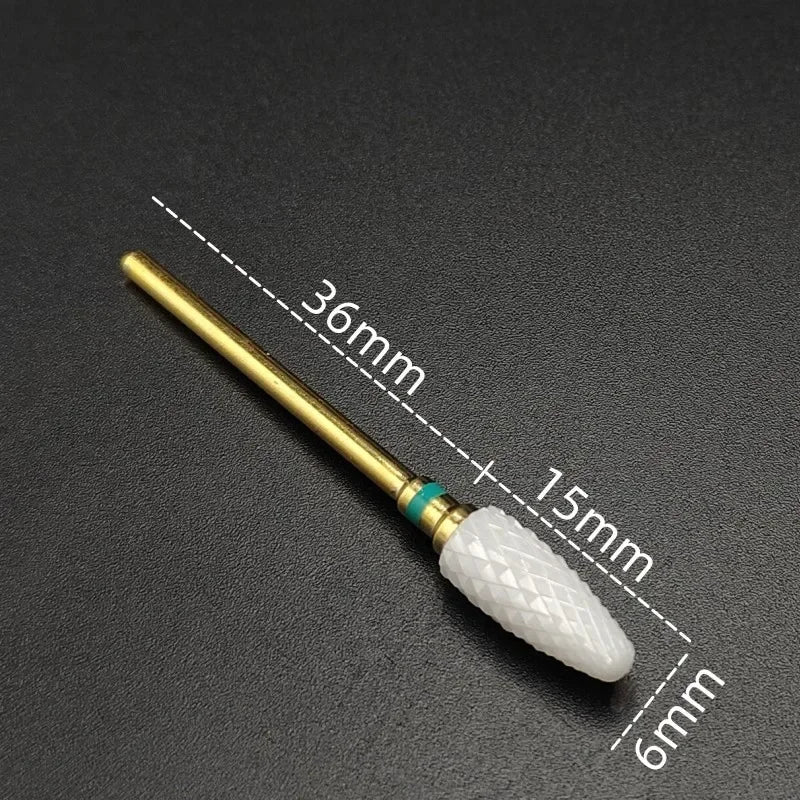 Karbide-Fräserbit (Keramikbeschichtung) – Für Gelentfernung & Feinschliff (3/32", E-Feile)