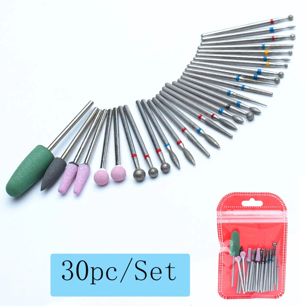 ASWEINA Fräser-Set – 10-tlg. Keramikaufsätze für Nagelfräser & Maniküregeräte