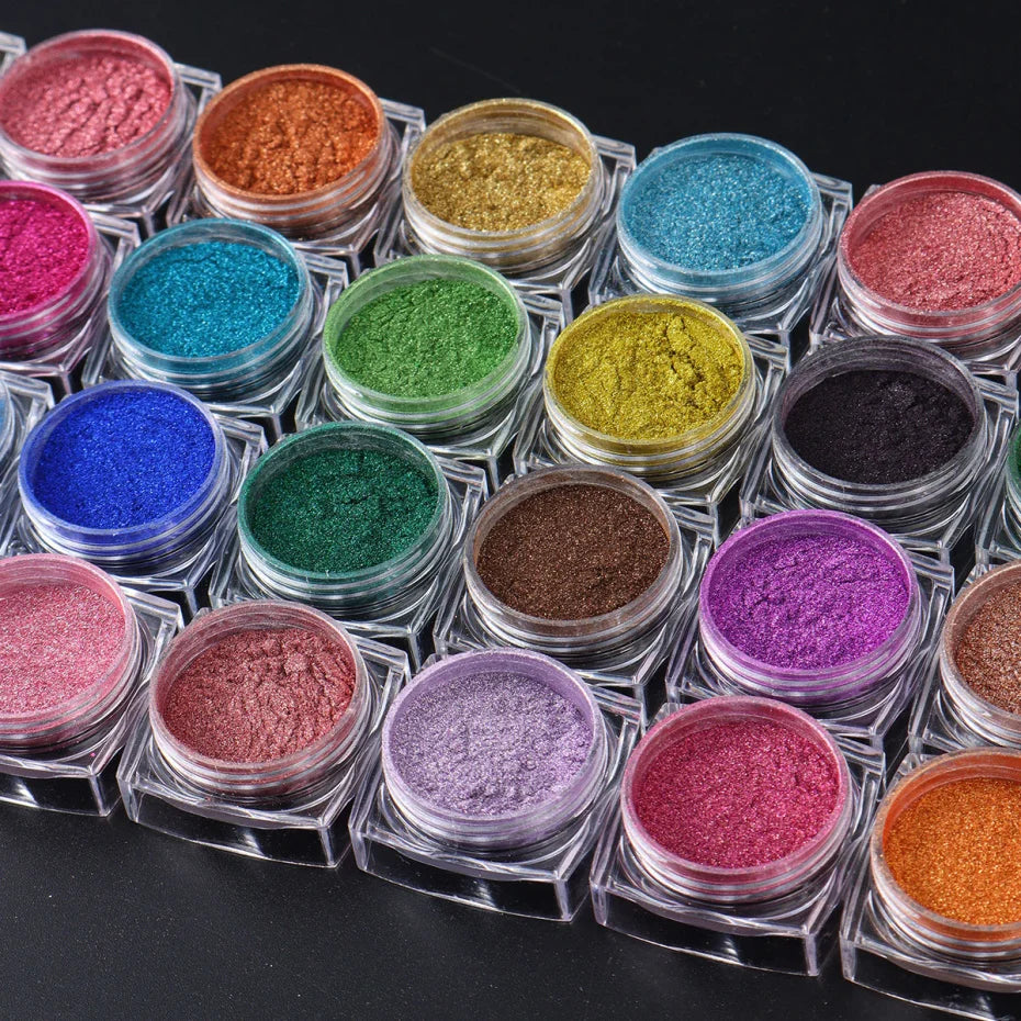 36er-Set Chrome-Pigmente – Superhelle Metallic Mirror Powder für Nailart