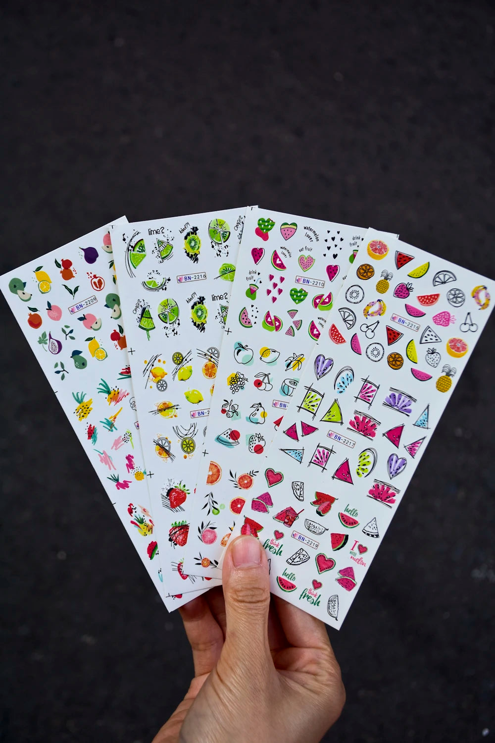 Lavendelblüten Wassertransfer-Sticker – 12 Motive für Nageldekoration