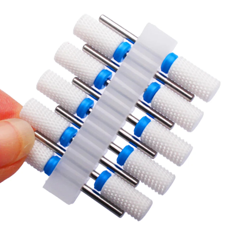 10tlg. Fräser Set für Maniküre – Hartmetall & Keramik Bits, Gel Entferner & Schleifer für elektrische Nagelfeilen
