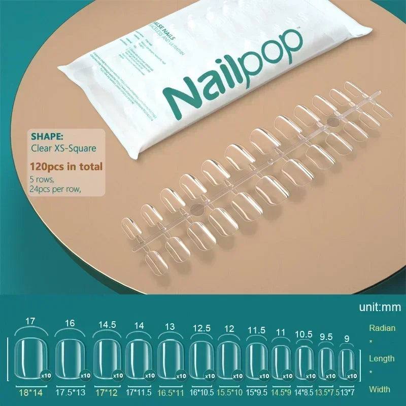 Nageltips, Soft Gel Tips, Full Cover Nägel, Press On Nails, Fake Nails, Nagelverlängerung, NAILPOP