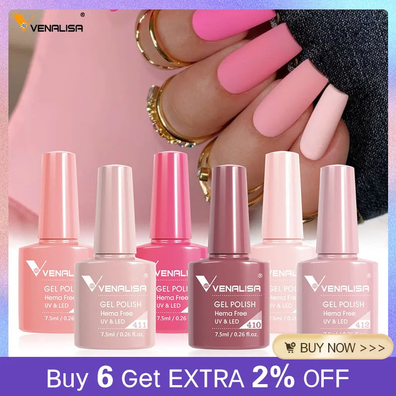 Venalisa VIP4 UV/LED Gel Polish 7,5 ml – Hochdeckender Soak-Off Nagellack 2