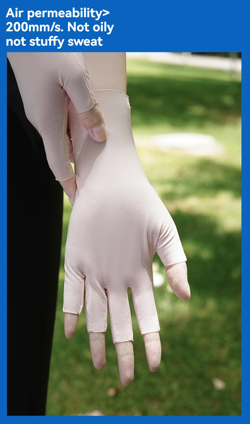 UV-Schutz Handschuhe Ice Silk – Fingerlos & Atmungsaktiv