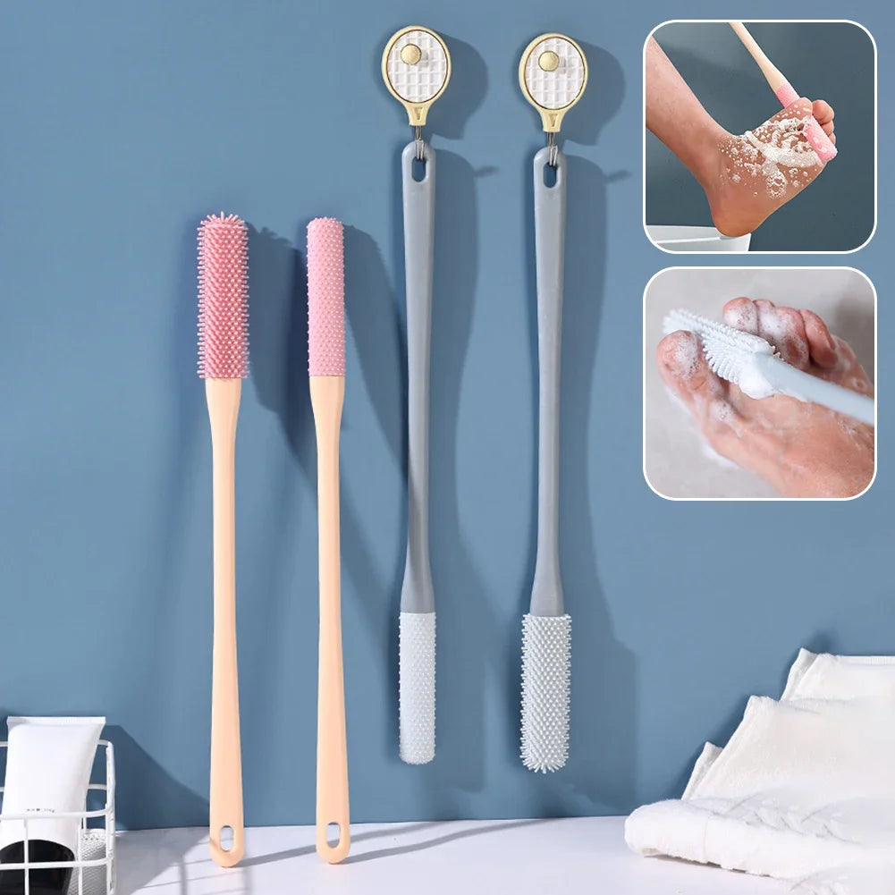 2er-Set Fußreinigungsbürsten mit langem Griff – Sanfte Peelingbürste für Dusche & Bad
