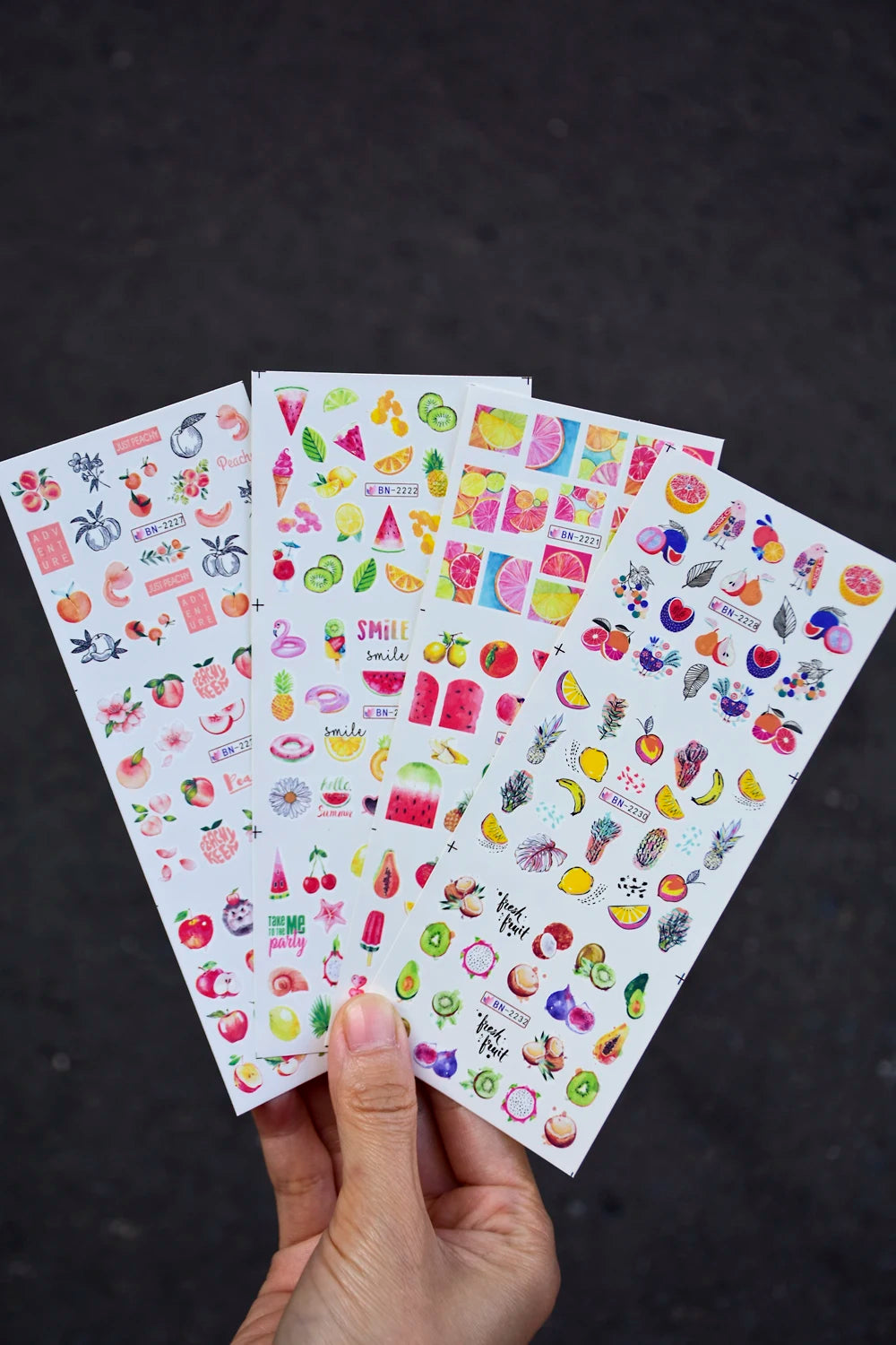 Lavendelblüten Wassertransfer-Sticker – 12 Motive für Nageldekoration