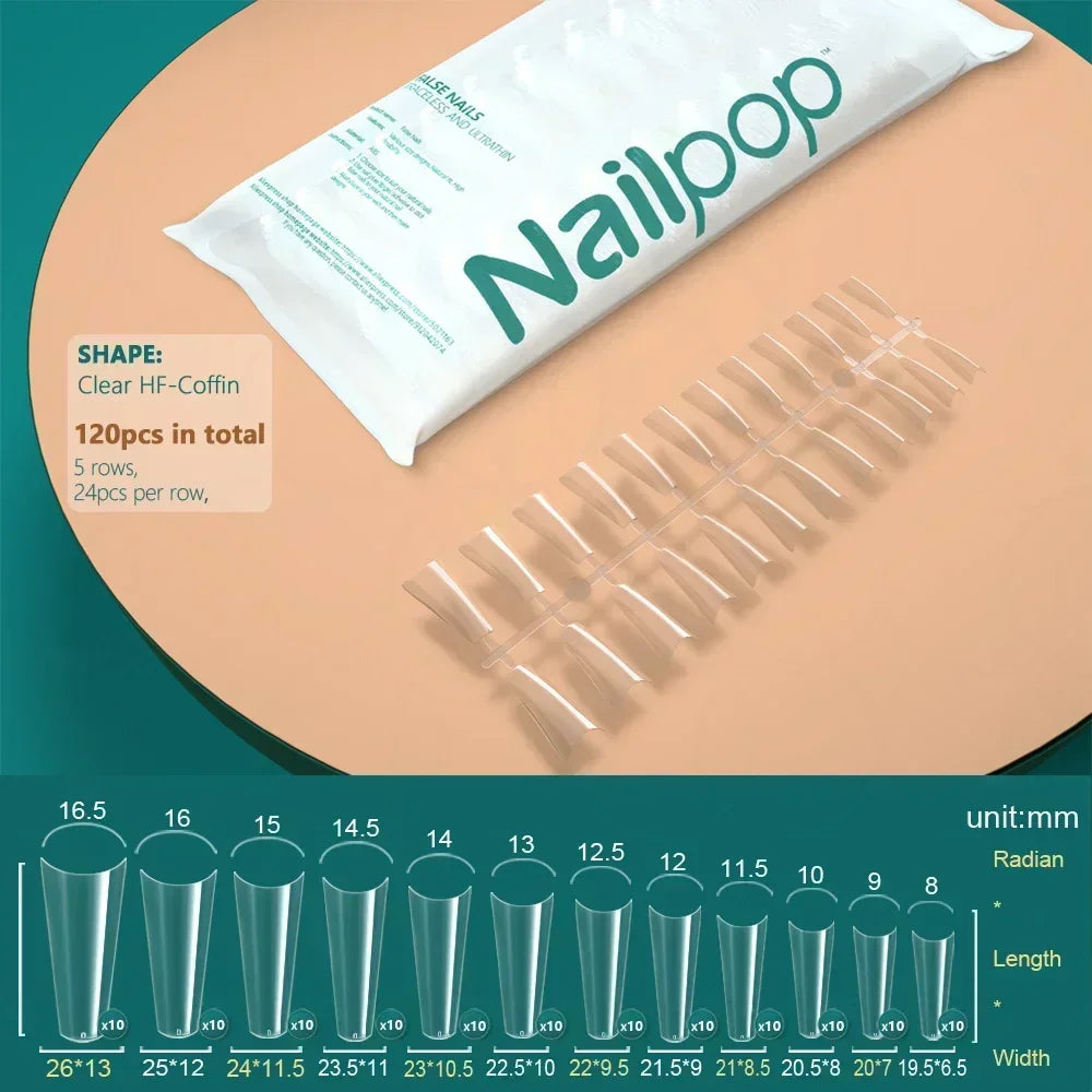 Nageltips, Soft Gel Tips, Full Cover Nägel, Press On Nails, Fake Nails, Nagelverlängerung, NAILPOP