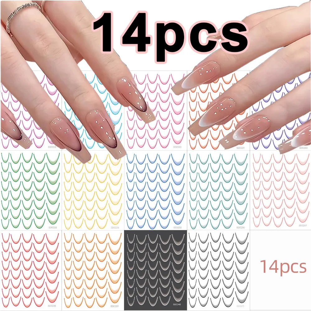 Nagelsticker „Stitch & Angel“ – 12 Bögen Cartoon-Kollektion für Kinder & Nail Art