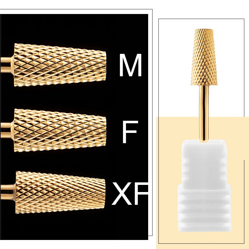 5-in-1 Hartmetall Nagelfräser-Set – Gold (Tungsten Carbide)