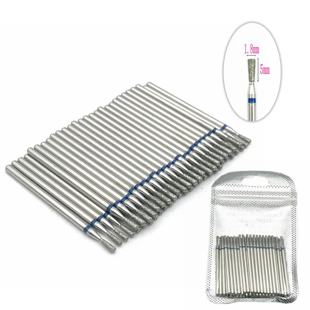 50 Stück KN Series Diamantfräser Set – Inverted Cone Form, für elektrische Nagelfräser, Maniküre & Pediküre