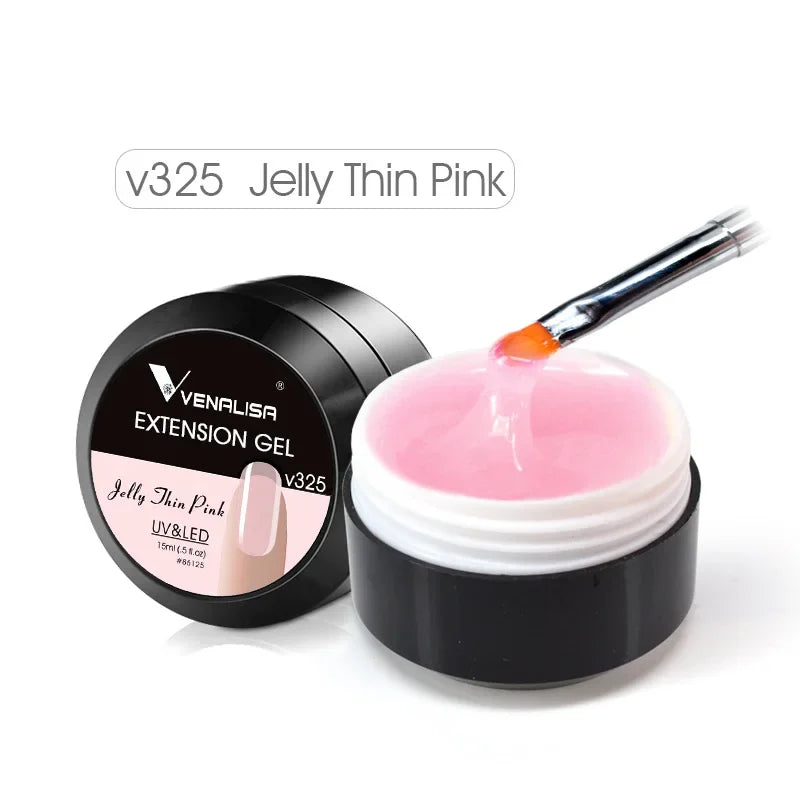 Venalisa 15ml UV Builder Gel – Cover Pink, Clear, Camouflage – für Nagelverlängerung & French