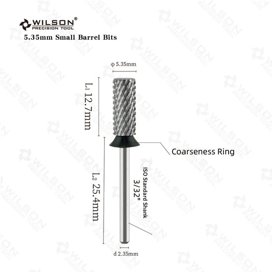 WILSON Karbid-Fräser Small Barrel – Gelentfernung & Maniküre, Ø 5,3 mm