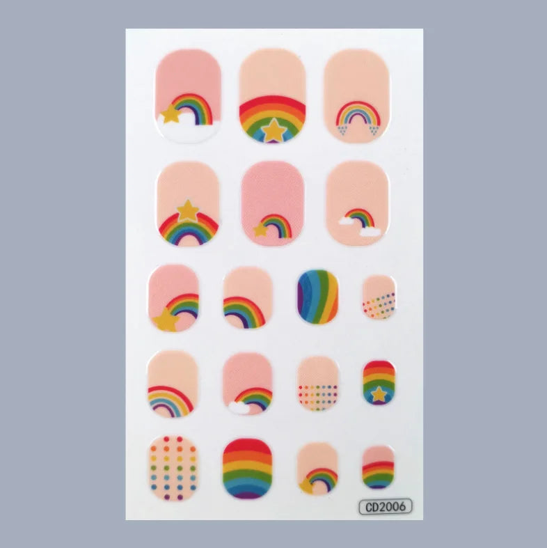 Little Princess Girls Nail Stickers Children DIY Cute Cartoon Animal Nail Decals Kids Manicure Polish Wrap Decors uñas postizas