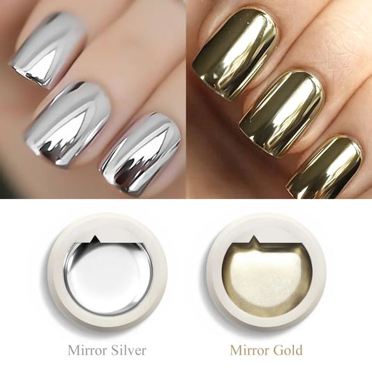Venalisa 5ml Metallic Mirror Gel – Silber & Gold – UV-Gel für Spiegeleffekt & Modellage