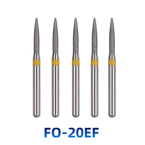 AZDENT Dental Diamantbohrer – 5 Stück, FG 1.6 mm, Medium für Turbine/High-Speed-Handstück 2