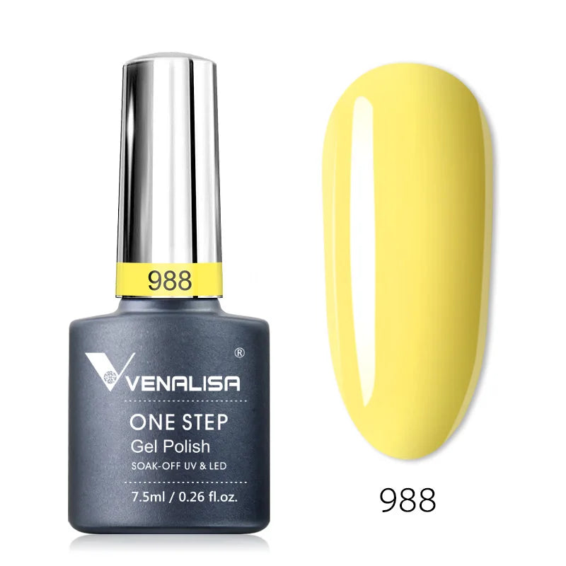Venalisa 3-in-1 Gel Polish – 7,5ml One Step UV/LED Gel, Ohne Base & Top