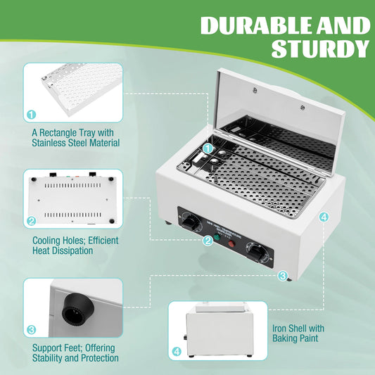 Heißluft-Sterilisator 300W – 50–220 °C | Für Nagelstudio & Kosmetik