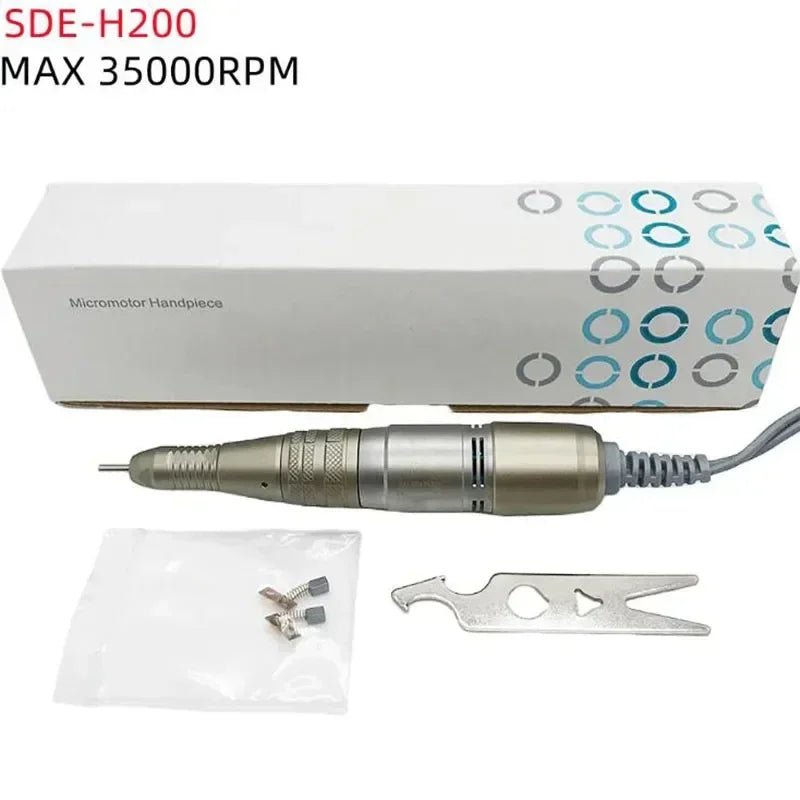Strong 210 – Professionelle elektrische Nagelfräse 65W, 35000 U/Min, H200 Handstück, Steuerbox 30V
