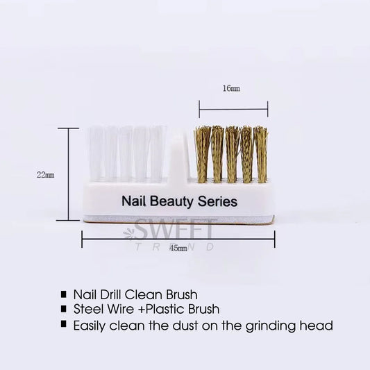 Kupfer-Draht Reinigungsbürste für Fräser – Dual-Bürste für Nagelfräser & Bits