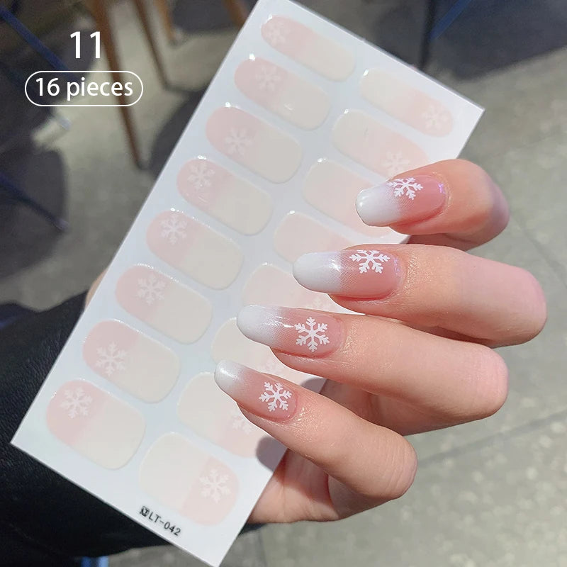 Fullcover Nail Sticker – Modische selbstklebende Nagelfolien mit Glitzer 2.