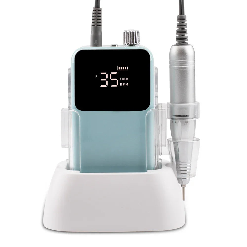 Kabellose Nagelfräse 85 W – 35.000 U/min Profi Brushless Nail Drill für Studio & Zuhause