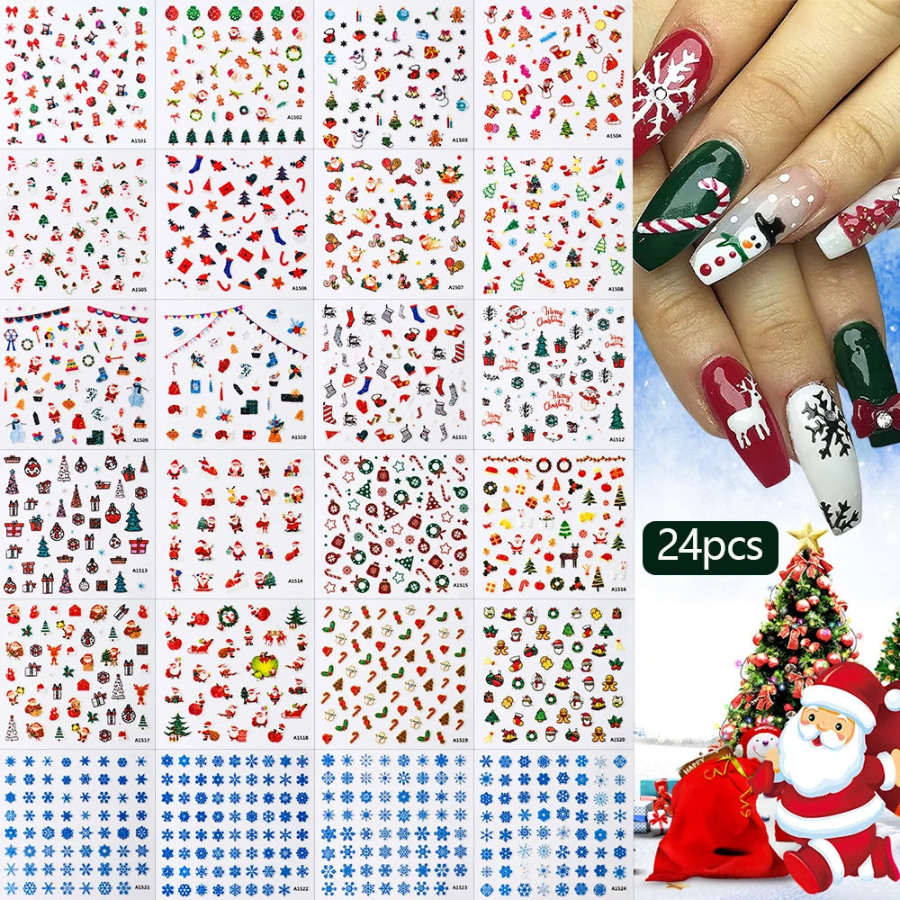 Kinder Nagelsticker „Häschen & Glitzer“ – 30 Stk Cartoon Nail Art mit Pailletten