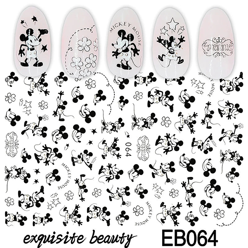 1 Bogen Mickey Mouse & Disney Nail Sticker – Cartoon Nail Art Aufkleber