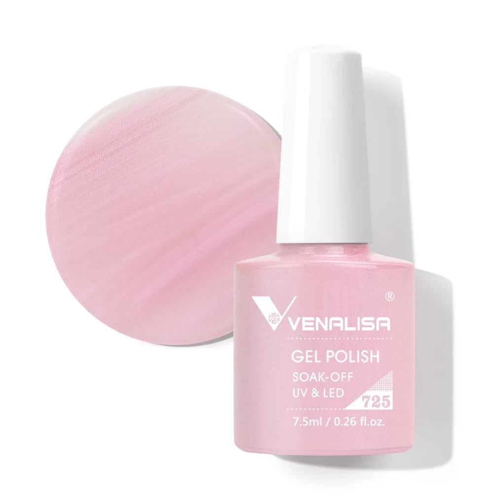 Venalisa Glitter Gel Polish – 7,5ml Rot, HEMA-frei, UV/LED, Semi-Permanent 1.