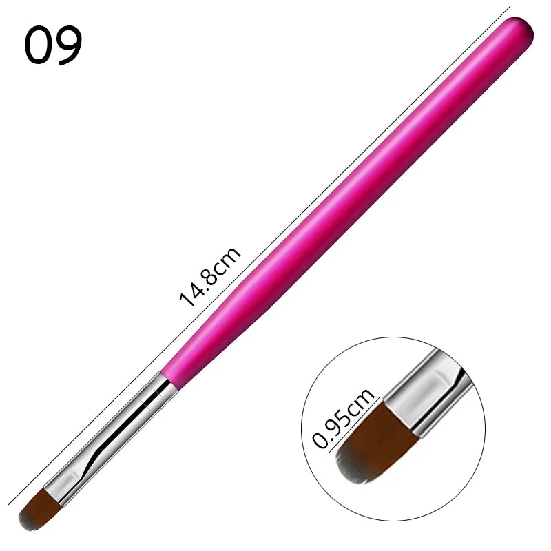 Nail Art Pinsel Set (1–9 Stück) – für UV Gel, Acryl & 3D Nail Design