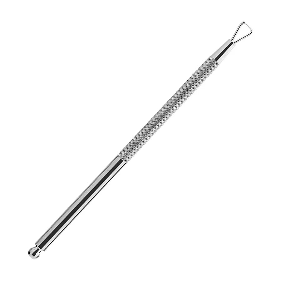 Silvery Holographic Stainless Steel Nail Polish Remover Tool, Gel Nail Scraper, Cuticle Pusher for Home and Salon Use