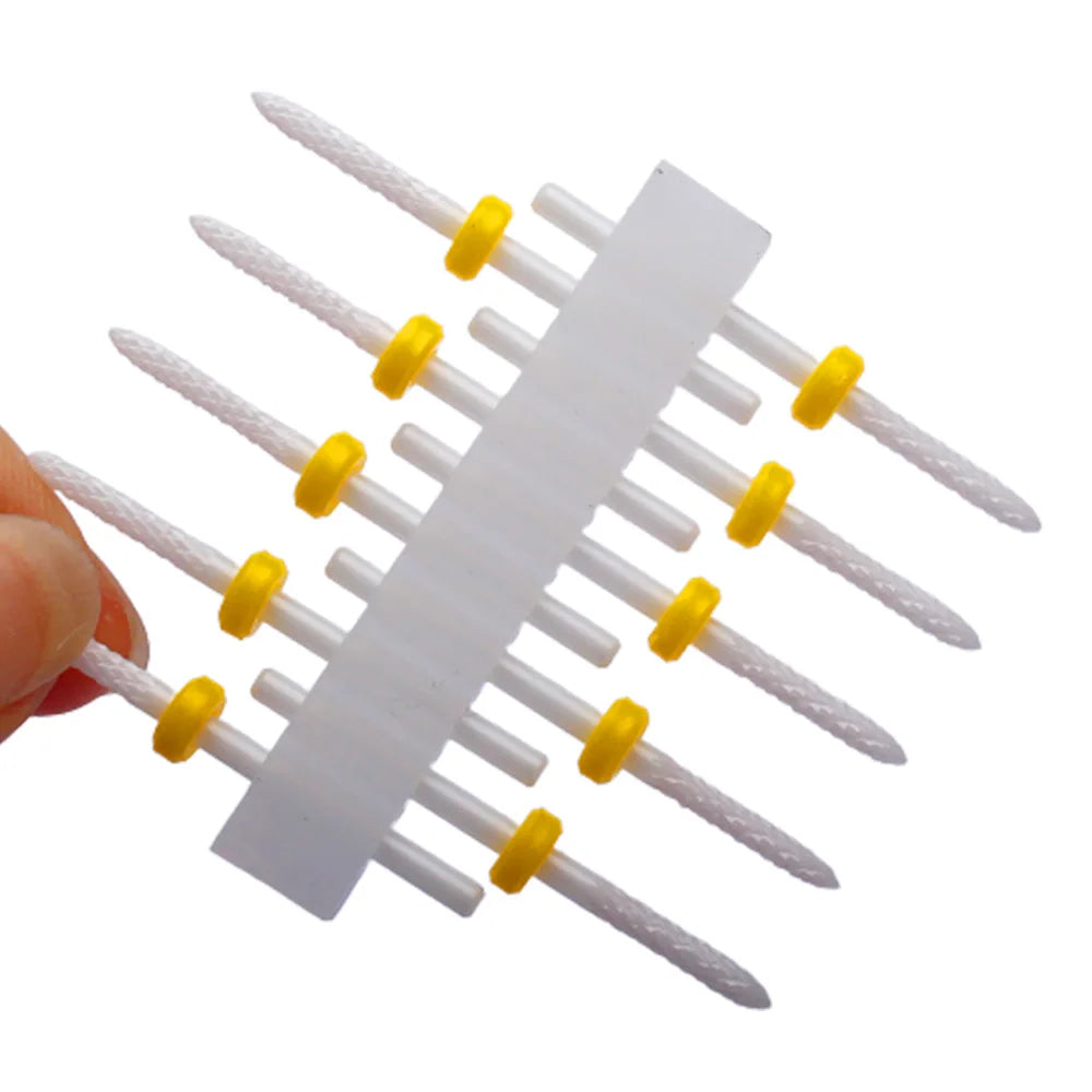 10tlg. Fräser Set für Maniküre – Hartmetall & Keramik Bits, Gel Entferner & Schleifer für elektrische Nagelfeilen