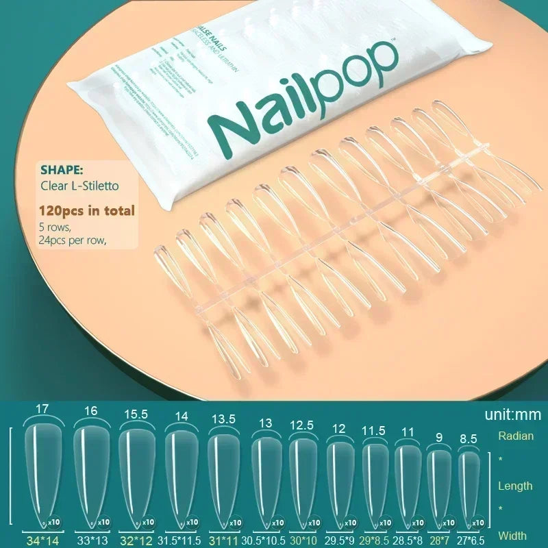 Nageltips, Soft Gel Tips, Full Cover Nägel, Press On Nails, Fake Nails, Nagelverlängerung, NAILPOP