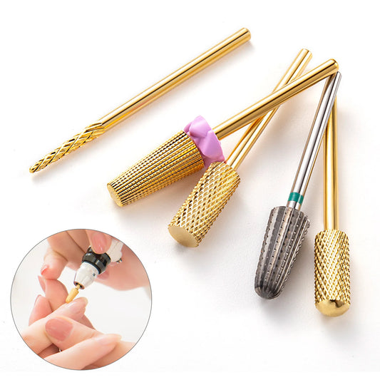 5-in-1 Hartmetall Nagelfräser-Set – Gold (Tungsten Carbide)