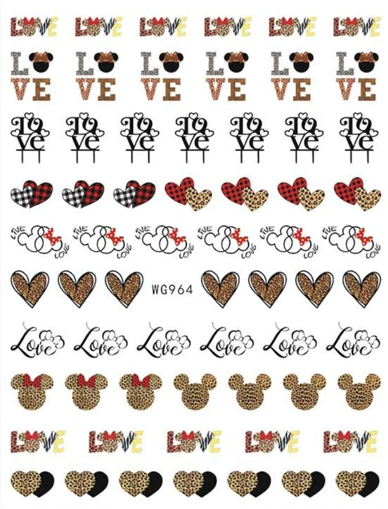 1 Bogen Mickey Mouse & Disney Nail Sticker – Cartoon Nail Art Aufkleber