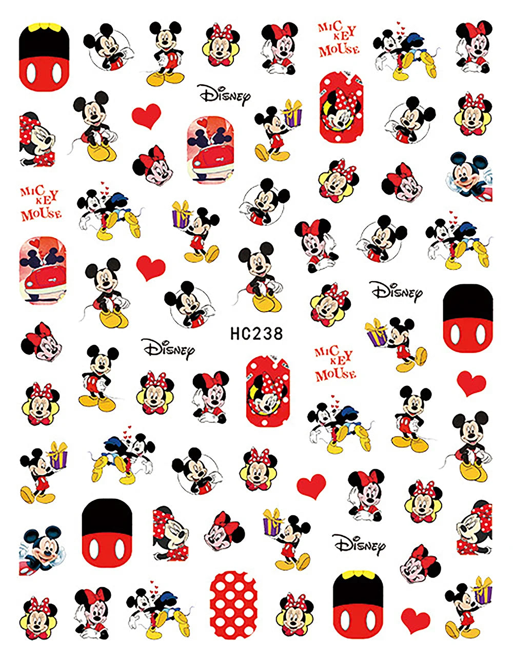 1 Bogen Mickey Mouse & Disney Nail Sticker – Cartoon Nail Art Aufkleber