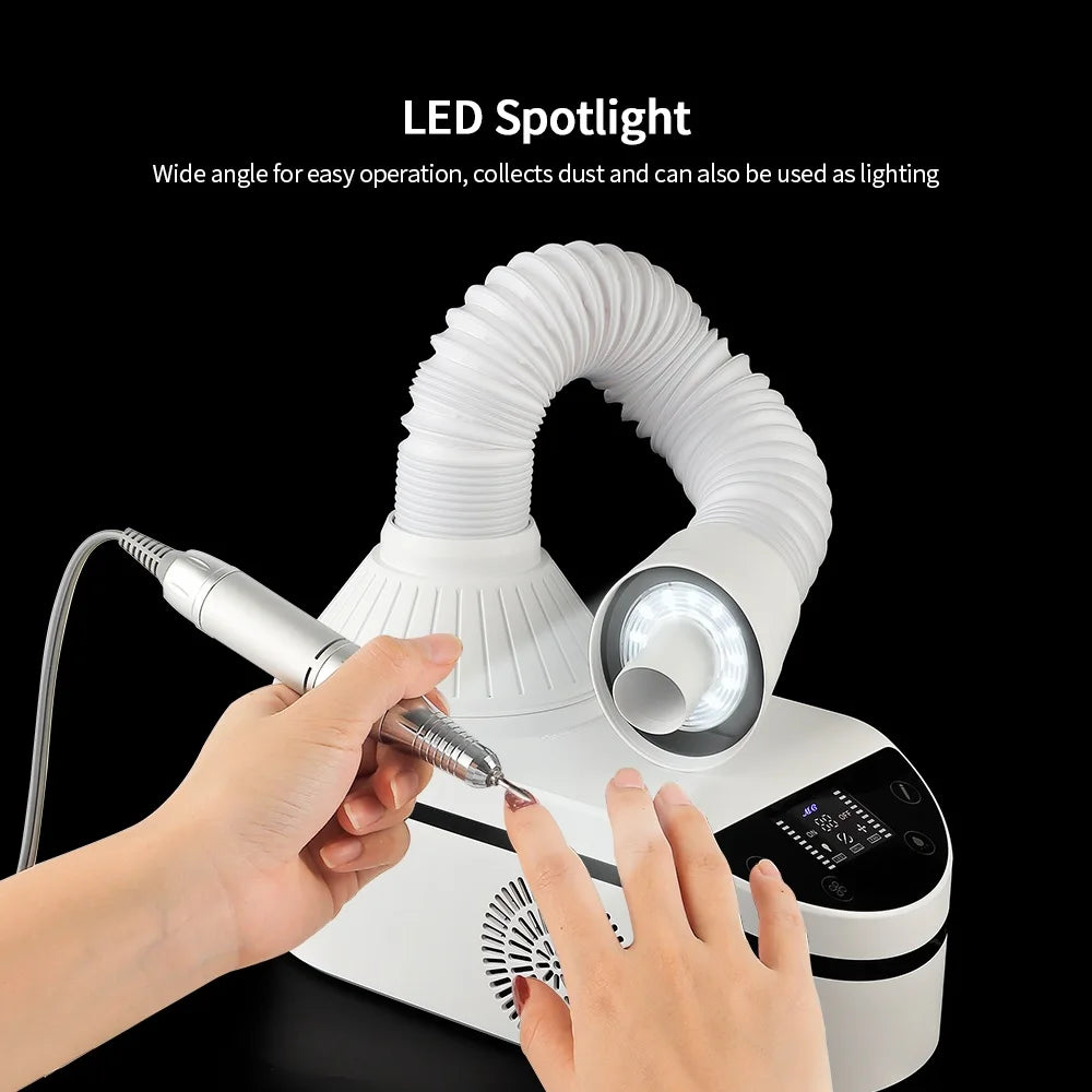 Nail Dust Collector mit flexiblem Schlauch – Profi Staubabsaugung für Maniküre, 320 W, Touchscreen