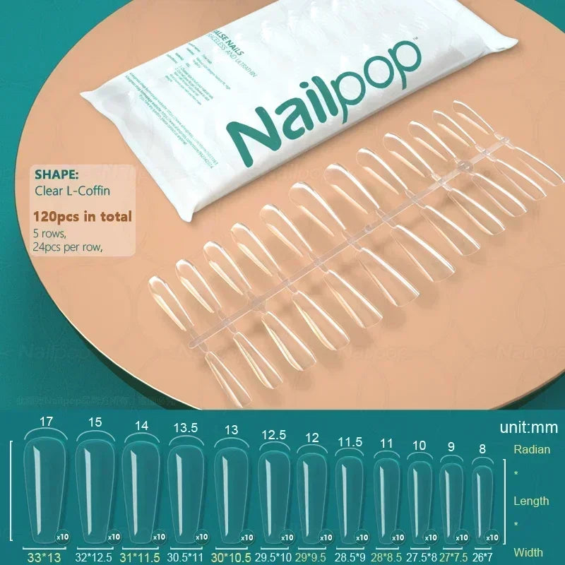 Nageltips, Soft Gel Tips, Full Cover Nägel, Press On Nails, Fake Nails, Nagelverlängerung, NAILPOP