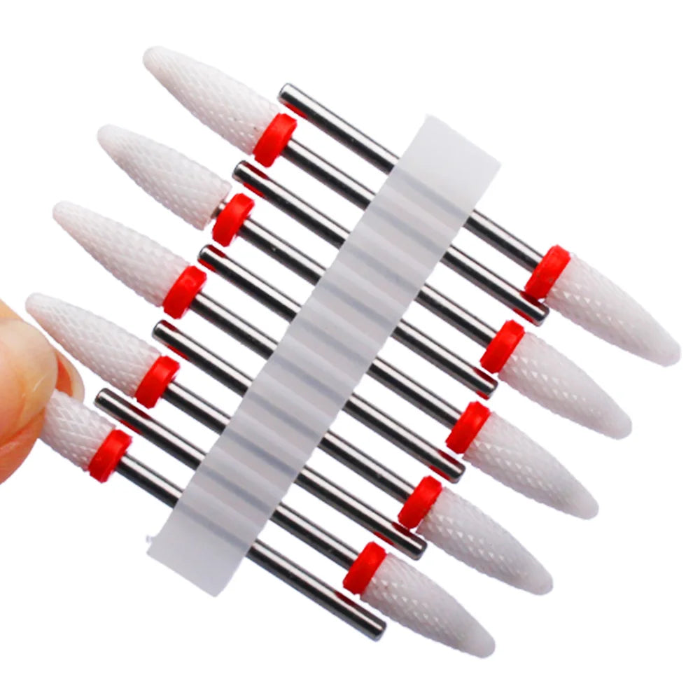 10tlg. Fräser Set für Maniküre – Hartmetall & Keramik Bits, Gel Entferner & Schleifer für elektrische Nagelfeilen