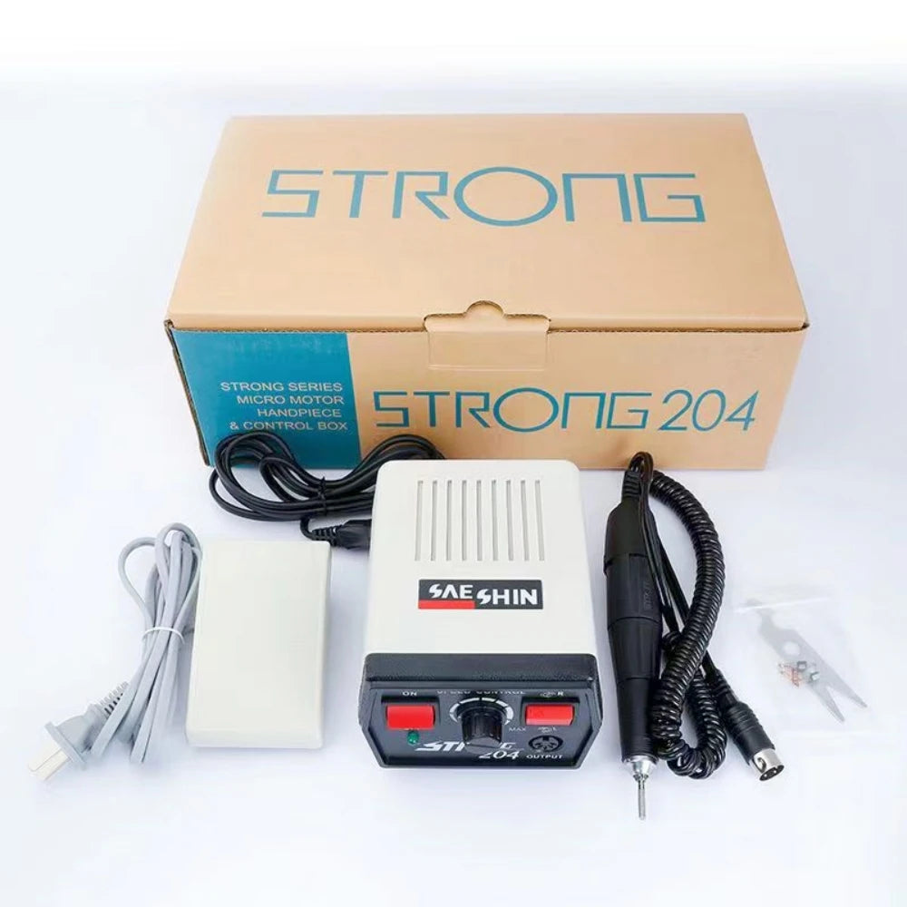 Elektrischer Nagelfräser STRONG 204 + 90 Basis & 102L Handstück – 65W