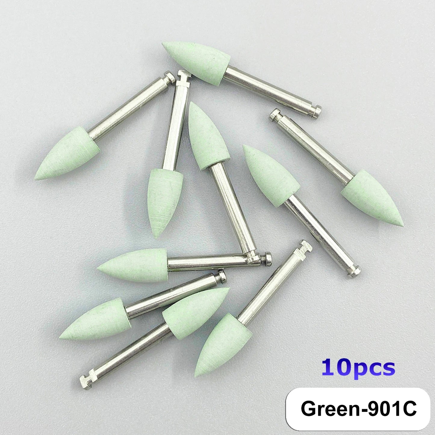 WELLCK Silikon-Polieraufsätze – 10/12 Stück Set für E-Feile, Politur & Finish (Nail & Dental Art)