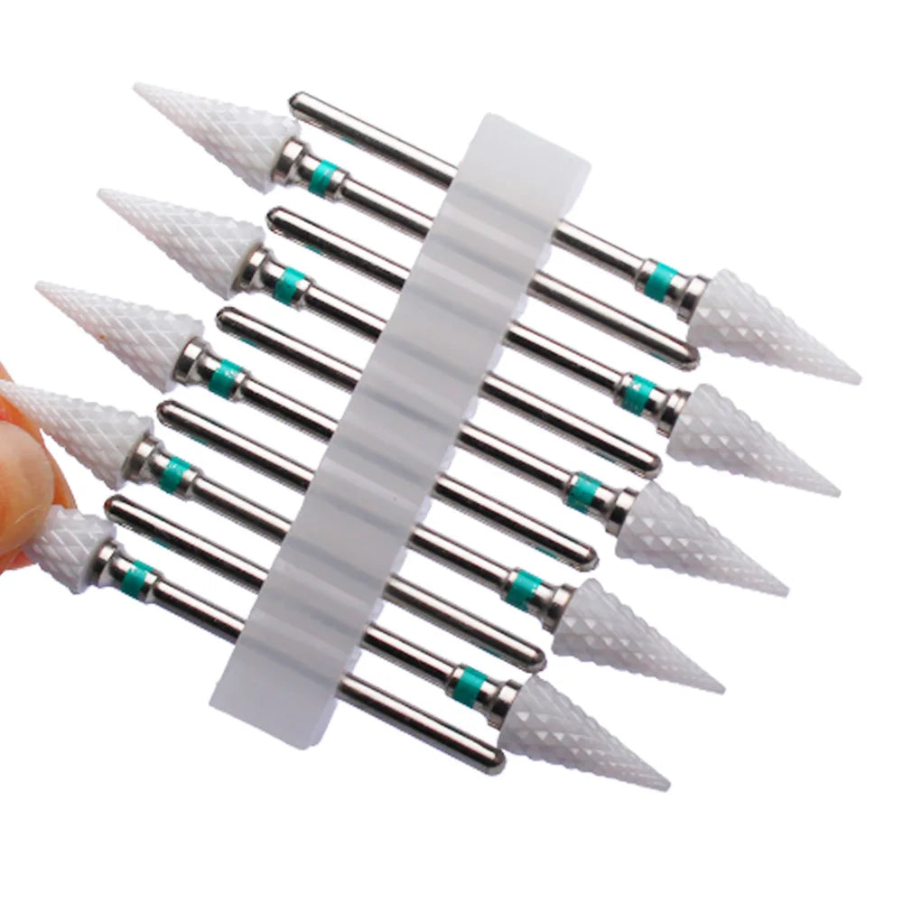 10tlg. Fräser Set für Maniküre – Hartmetall & Keramik Bits, Gel Entferner & Schleifer für elektrische Nagelfeilen